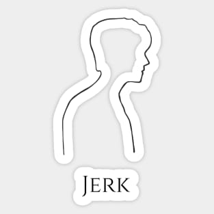 sam jerk silhouette minimalist supernatural bitch and jerk part 2 Sticker